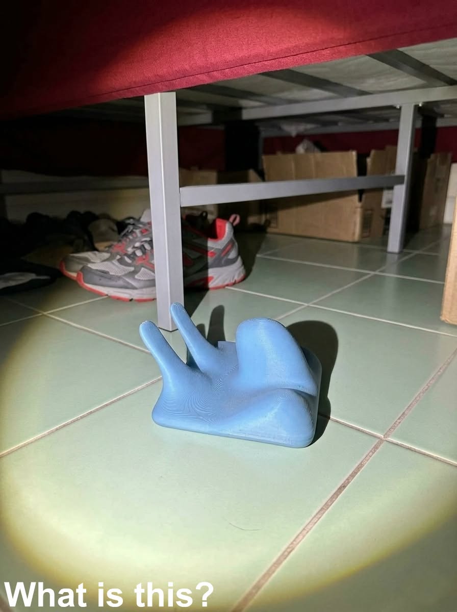 This evening, we had a power outage. I went into my son’s room to get some candles from under his bed, and suddenly I discovered this.