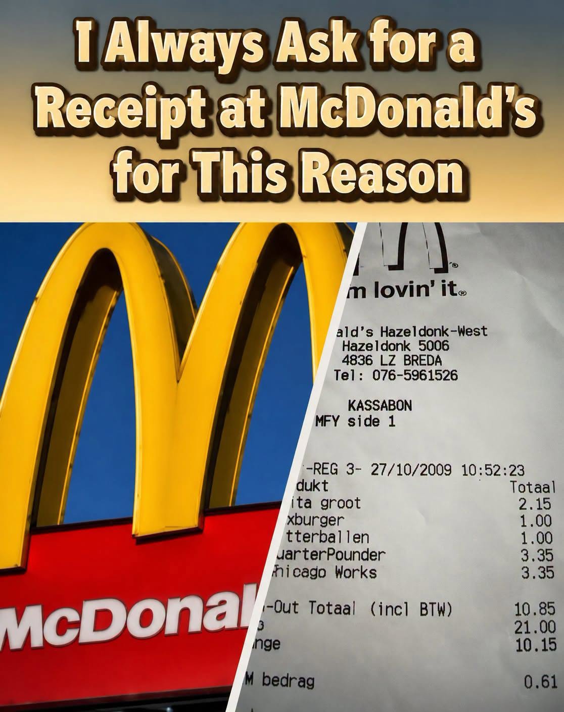 Why I Always Ask for a Receipt at McDonald’s — And How It Quietly Improves the Entire Experience