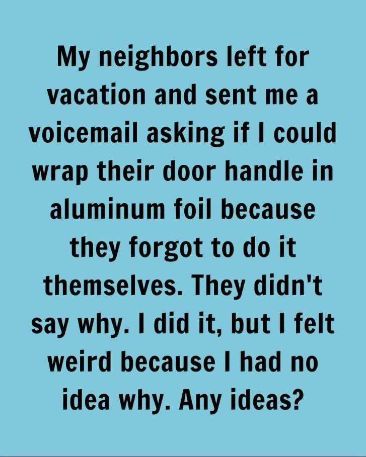 The Trick Using Aluminum Foil on Door Handles