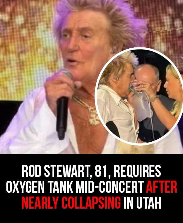Rod Stewart, 81, requires oxygen tank mid-concert after nearly collapsing in Utah