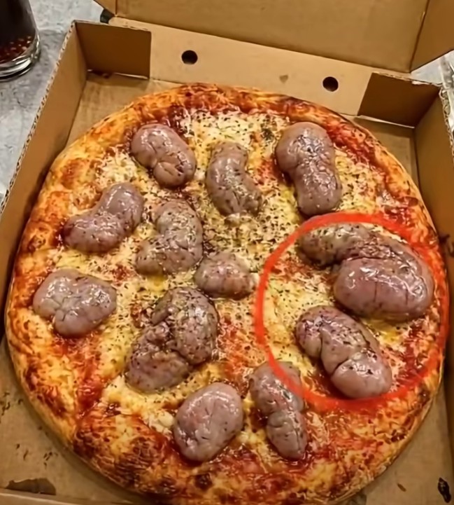 I ordered a pizza in the evening. The delivery driver brought it to me.