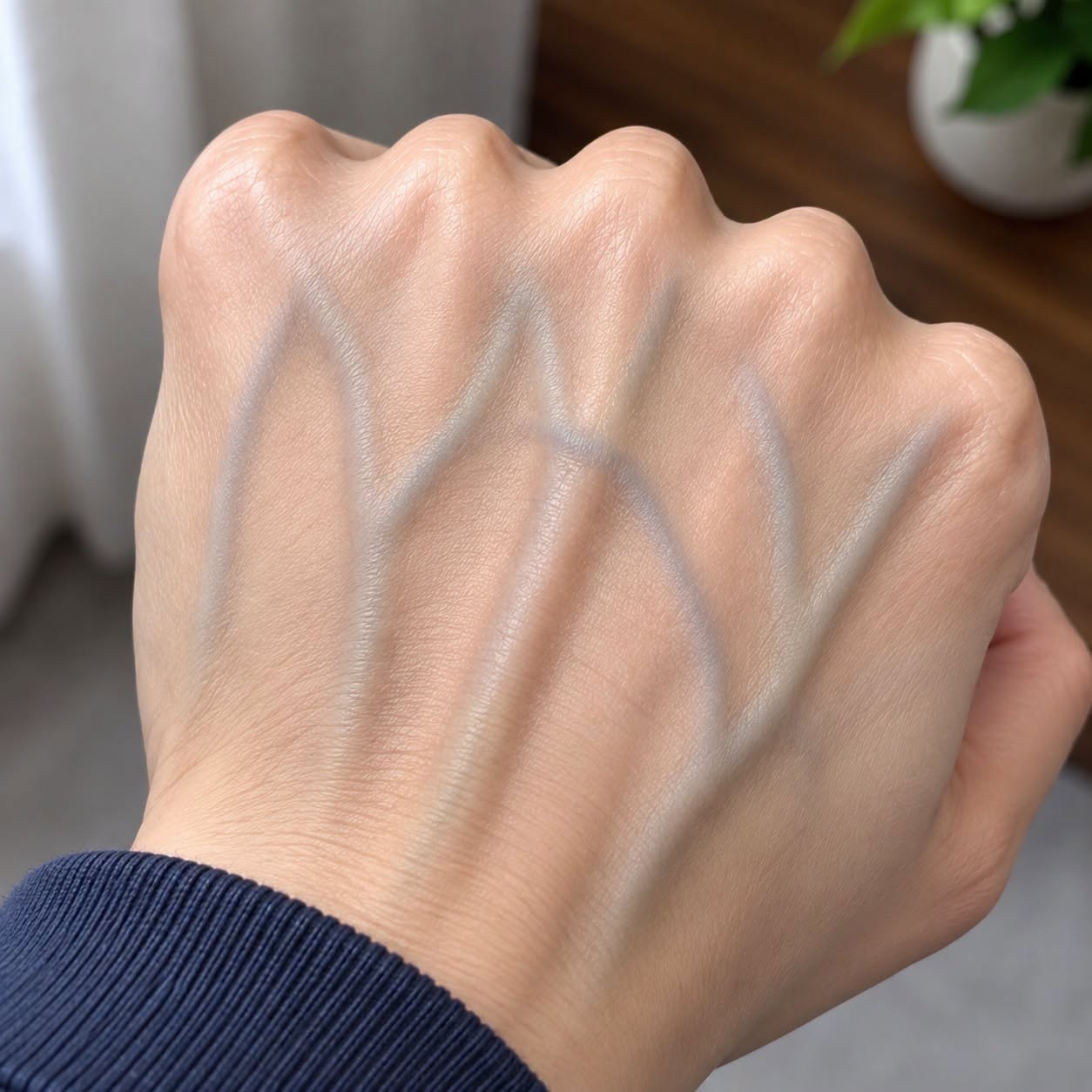 If your veins are visible in your hand, it is a signal