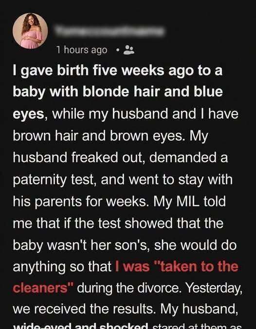 My Husband Demanded a Paternity Test After Our Baby Was Born — The Results Left Him Stunned
