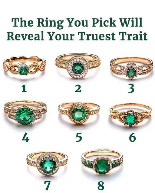 The Ring You Pick Will Reveal Your Truest Trait 💍✨→⁣