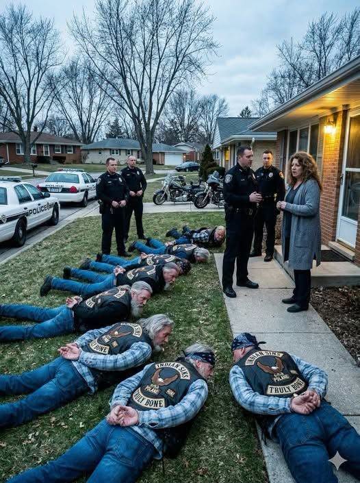 SHOCKING TWIST AS BIKER GANG GETS THROWN IN JAIL FOR PROTECTING INNOCENT WAITRESS AFTER POLICE REFUSED TO HELP
